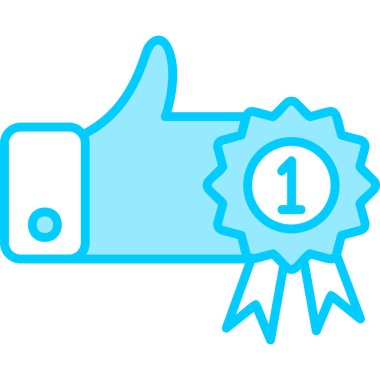 Birinci Ödül simgesi, vektör illüstrasyonu