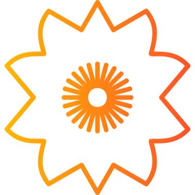 Çiçek. Web simgesi basit illüstrasyon