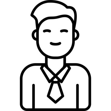 Adam avatar ikonu. vektör illüstrasyonu 