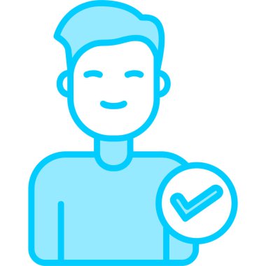 Kiralık adam, web simgesi basit illüstrasyon