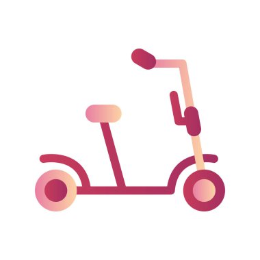 Çizgi scooter ikonu. vektör illüstrasyonu 