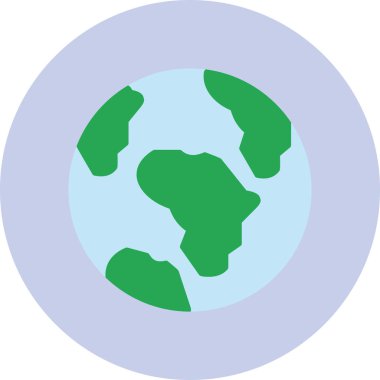 Dünya ikonu, dünya haritasının basit bir gösterimi