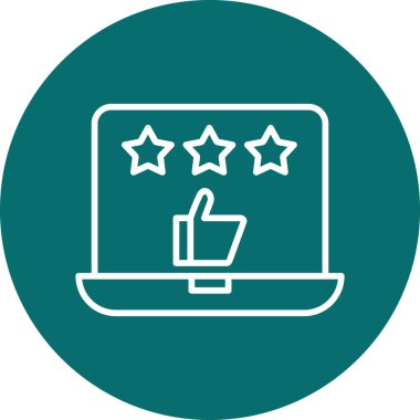 İyi gözden geçirme modern simgesi, vektör illüstrasyonu