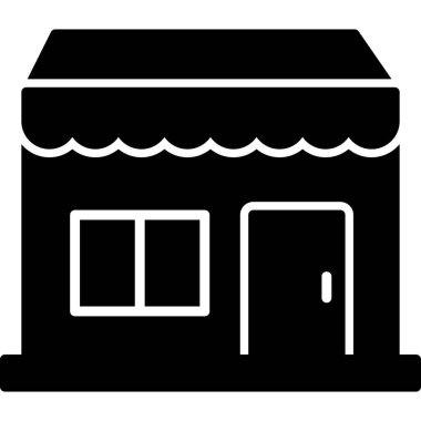 Dükkan. Web simgesi basit illüstrasyon