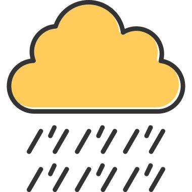 Bulut. Web simgesi basit illüstrasyon