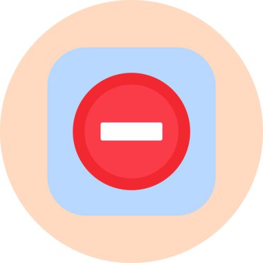 vector illustration of No Entry sign 