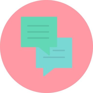 Konuş. Web simgesi basit illüstrasyon