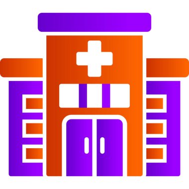 Hastane binası vektör simgesi