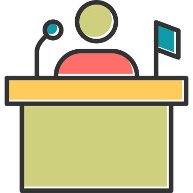 Siyaset simgesi vektör illüstrasyonu