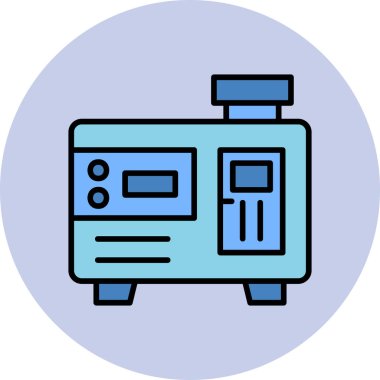 Jeneratör web simgesinin vektör illüstrasyonu