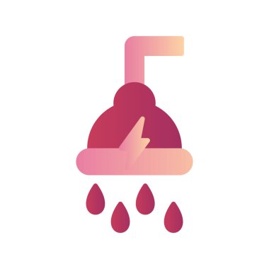 Duş web simgesi, vektör çizim