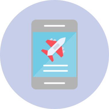 Uçak bileti ayırtma simgesi, modern tasarım illüstrasyonu