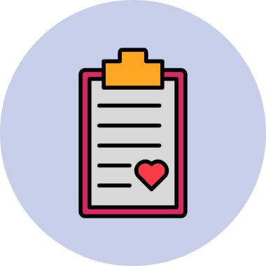 Kalp simgesinin vektör illüstrasyonu