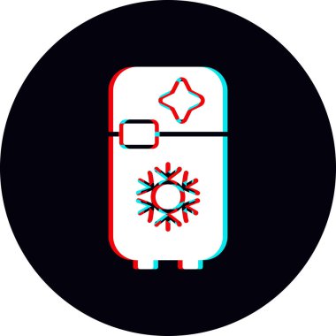 Buzdolabı. Web simgesi basit illüstrasyon 