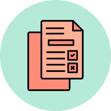 Belge simgesinin vektör illüstrasyonu