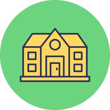 Modern yapı simgesinin vektör illüstrasyonu