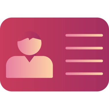 Kimlik kartı, vektör illüstrasyonu basit tasarım