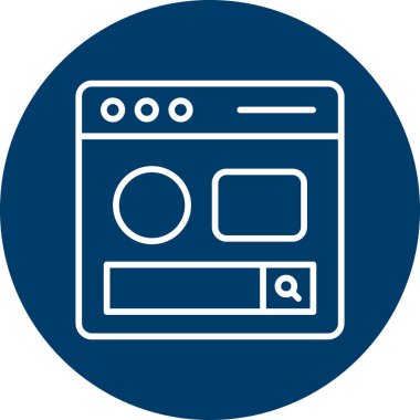 vector illustration of Search Page icon