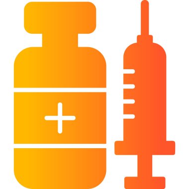 Aşı. Web simgesi vektör illüstrasyonu