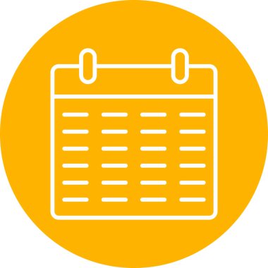 Takvim simgesi, vektör illüstrasyonu basit tasarım