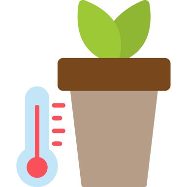 Sıcaklık web simgesi vektör illüstrasyonu