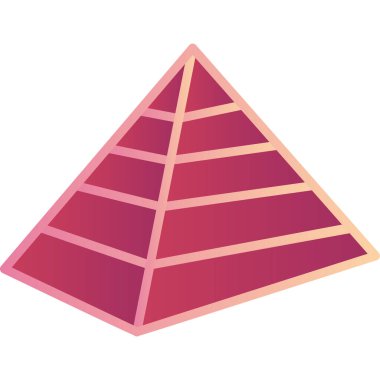 Piramit. Web simgesi basit illüstrasyon