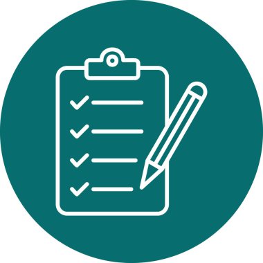 Kontrol listesi. Web simgesi basit tasarım