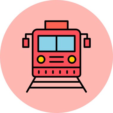 illustration of locomotive train wagon on railroad