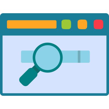 tarayıcı simgesi vektör illüstrasyonu