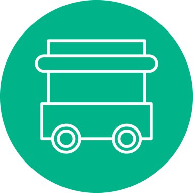 Yemek arabası. Web simgesi basit illüstrasyon