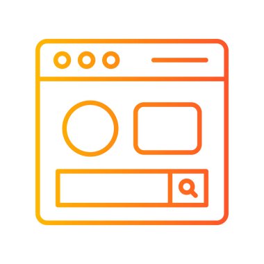 vector illustration of Search Page icon