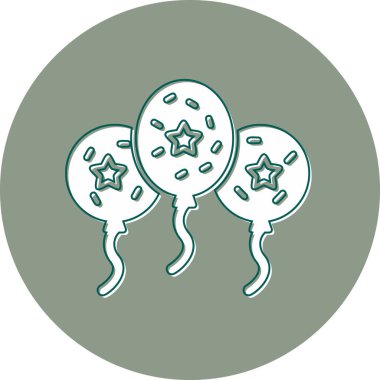 balonlar web simgesi basit illüstrasyon 