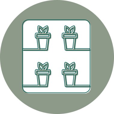 Dikey tarım modern simgesi, vektör illüstrasyonu