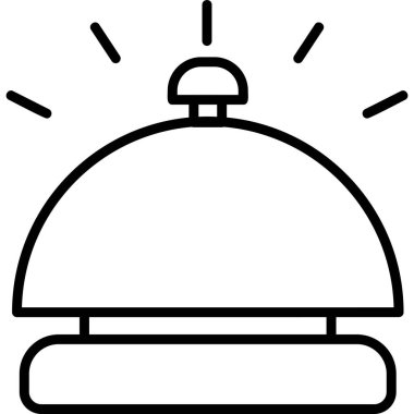 Bell masası. Web simgesi basit tasarım