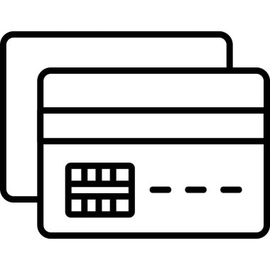 Kredi kartıyla. Web simgesi illüstrasyonu