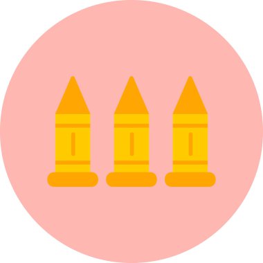 mermiler web simgesi, basit illüstrasyon