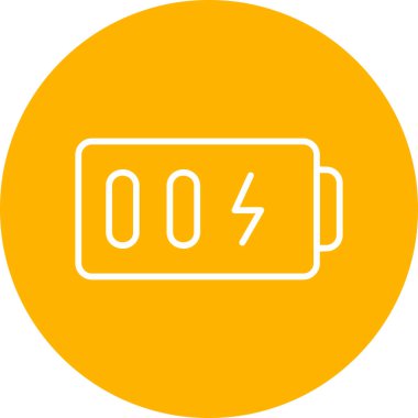 Güç, elektrik, enerji. şarj aleti, pil simgesi 