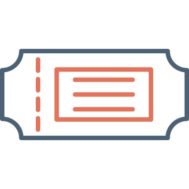 bilet ikonu vektör illüstrasyonu