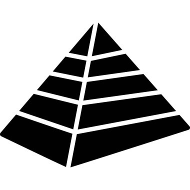 Piramit. Web simgesi basit illüstrasyon