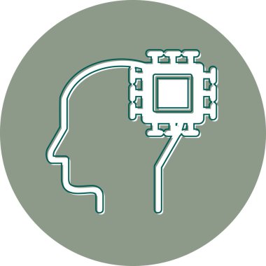 Bir insan kafasının vektör illüstrasyonu