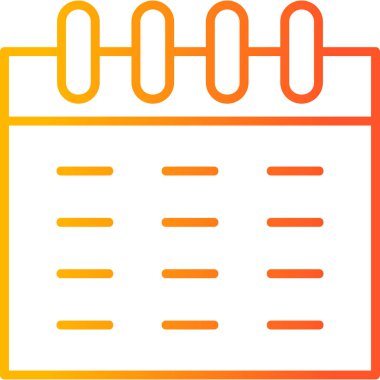 Takvim simgesi, vektör illüstrasyonu basit tasarım