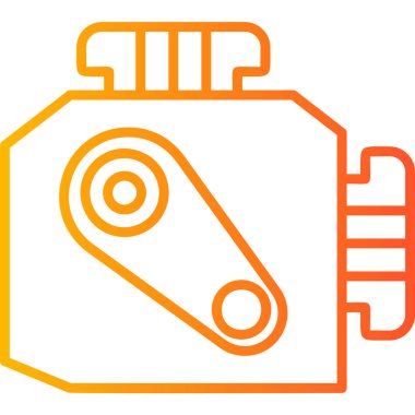 Araç Motoru simgesinin vektör çizimi