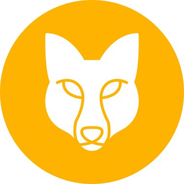 fox face çizgisi vektör simgesi