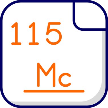 Moscovium, kimyasal element, web basit illüstrasyon