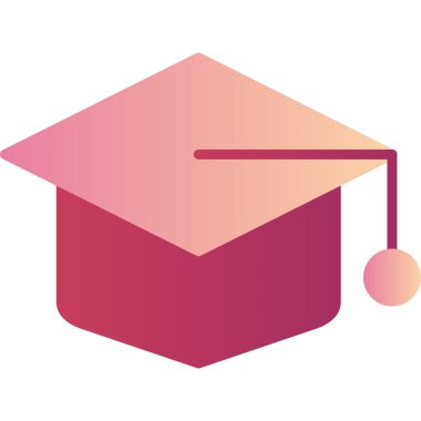 Mortarboard simge vektör illüstrasyonu