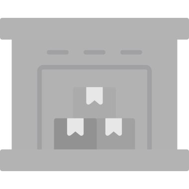 Bir depo simgesinin vektör illüstrasyonu