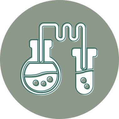 Test tübü simgesinin vektör illüstrasyonu