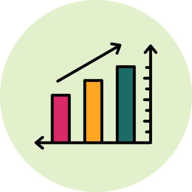 grafik ikonu vektör illüstrasyonu 