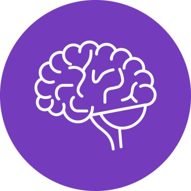  Beyin ikonu. Basit resimleme