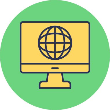 Genel çevrimiçi modern simge vektör illüstrasyonu